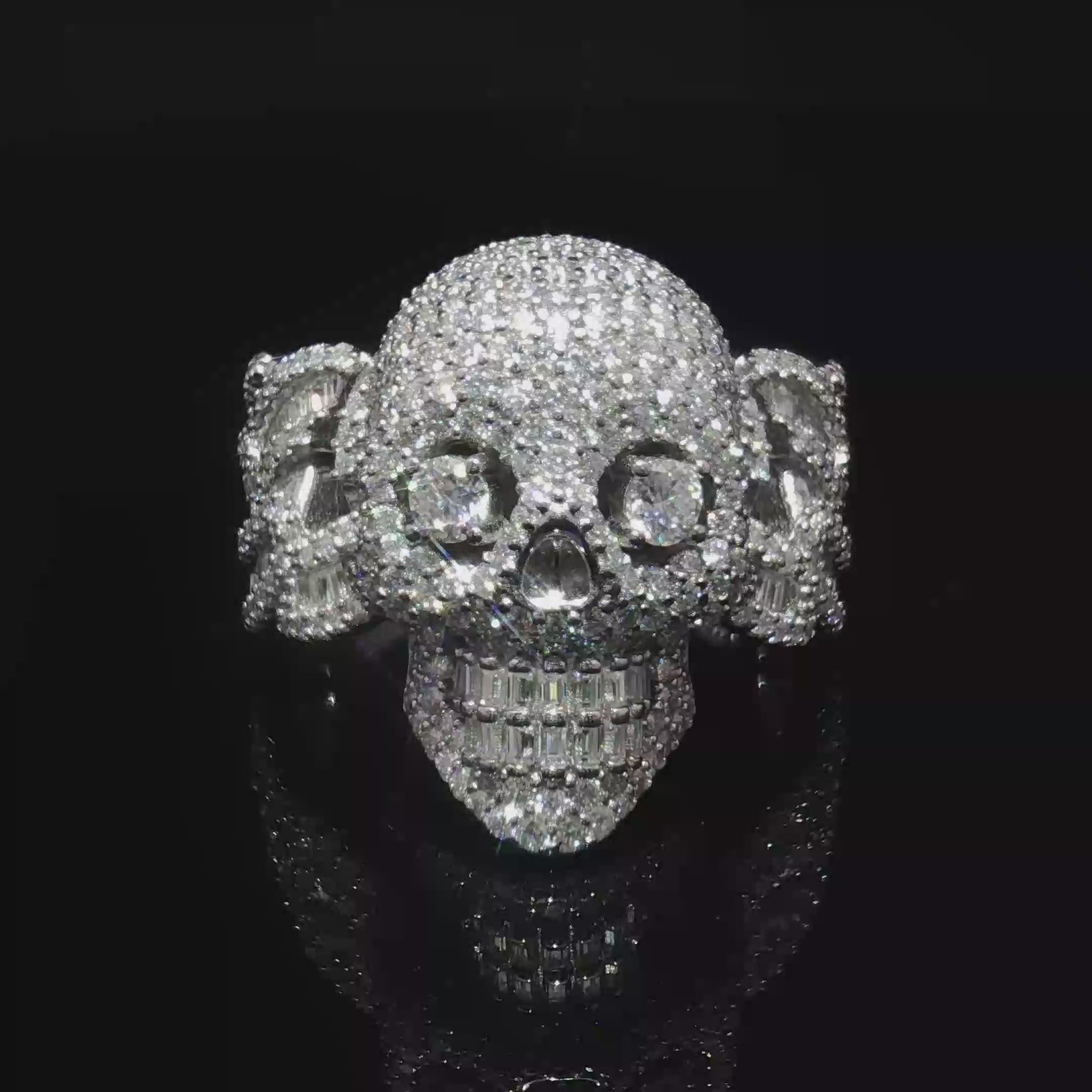 Luxury Iced Out Skull Ring
