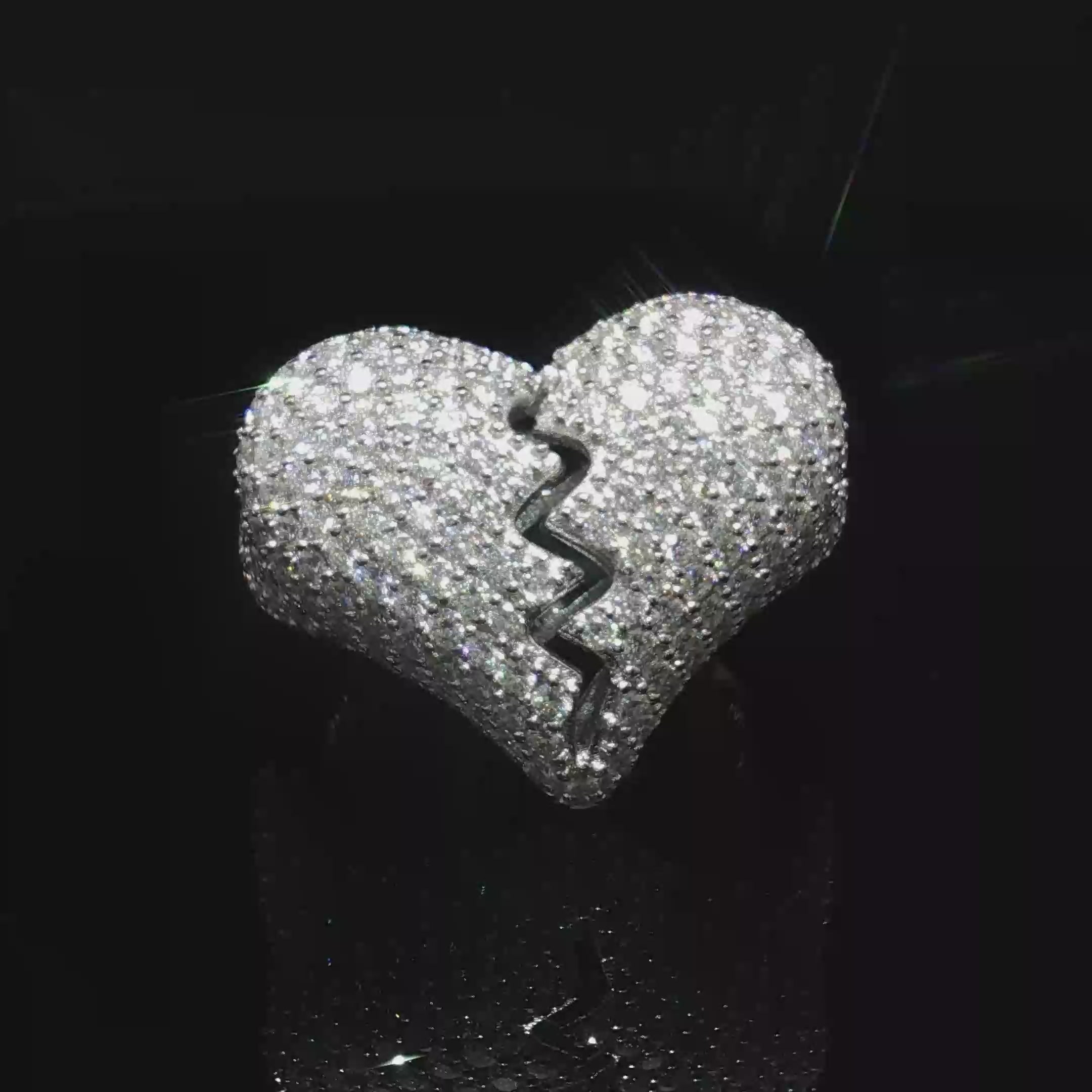 Heart Break Iced Out Ring