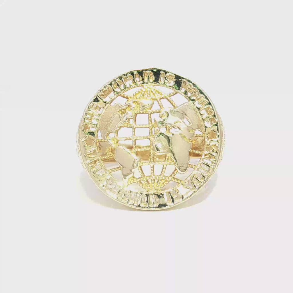 The World Is Yours Ring in 14K Yellow Gold,