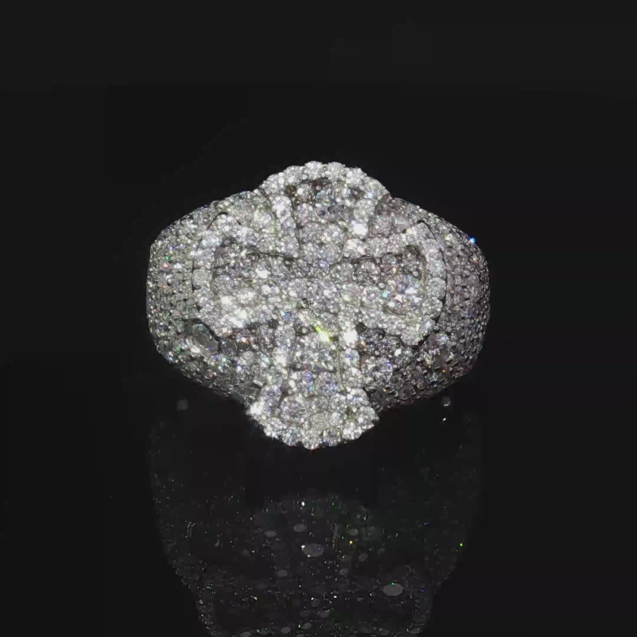 Iced out Cross ring