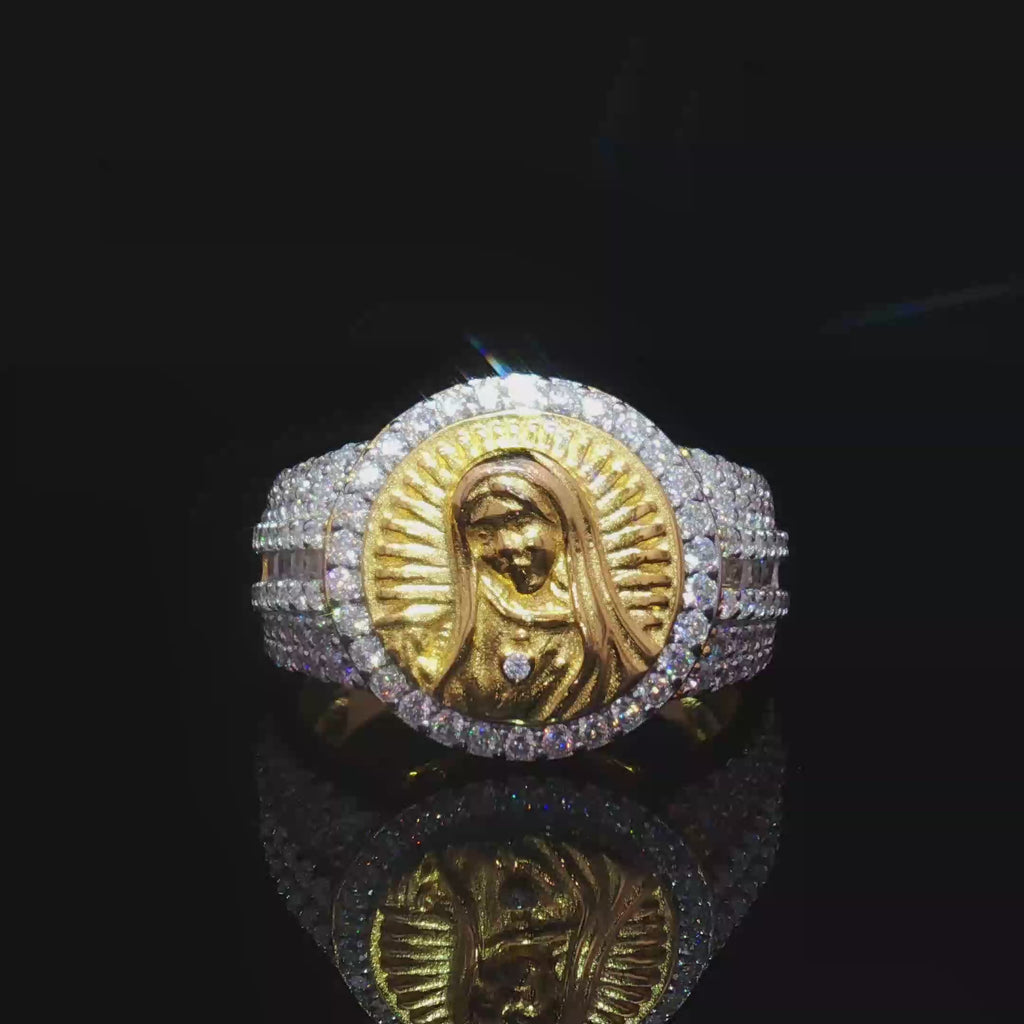 Virgen Mary Pave Ring