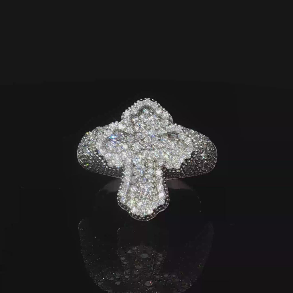 Chrome Cross Ring