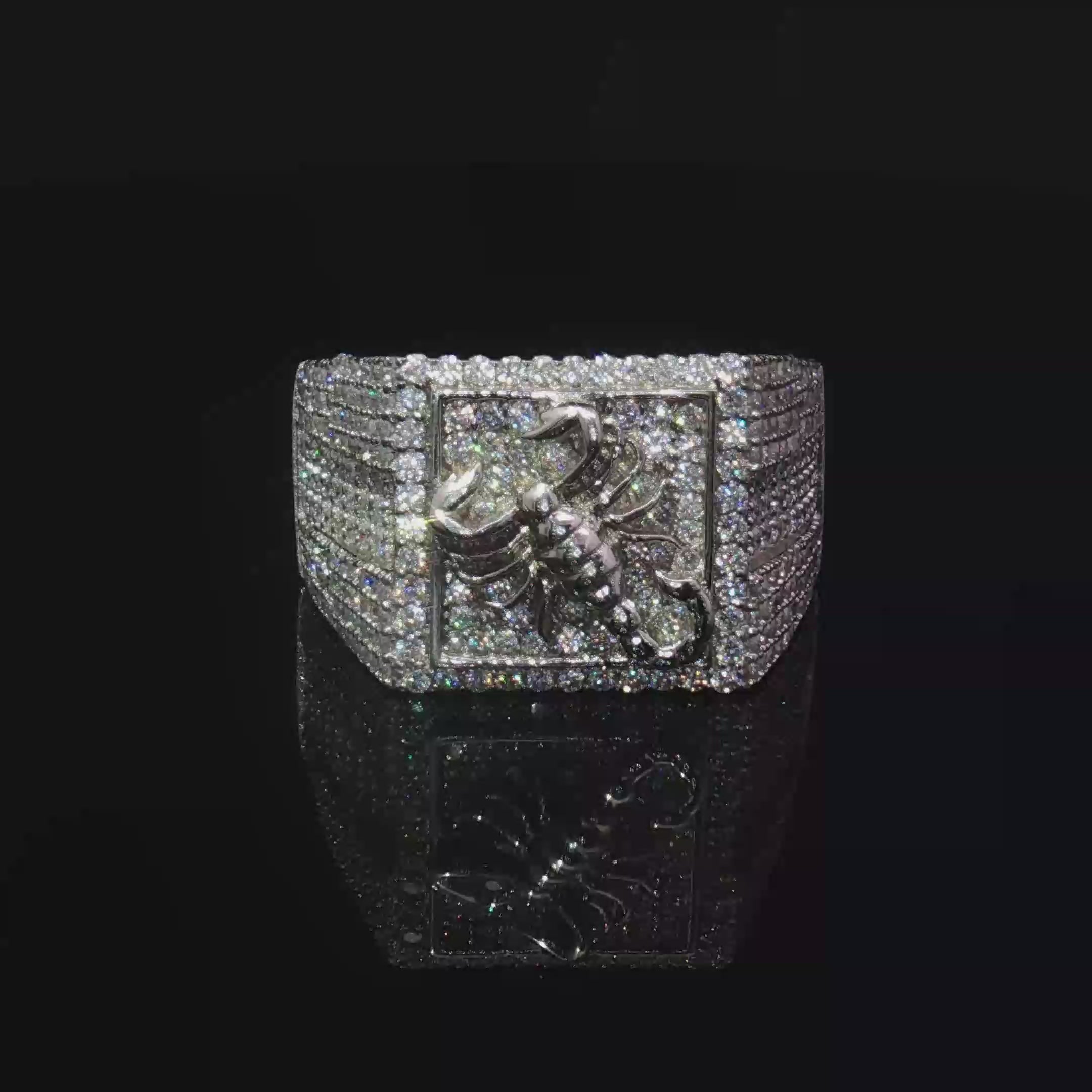 Scorpion Pave Moissanite Ring