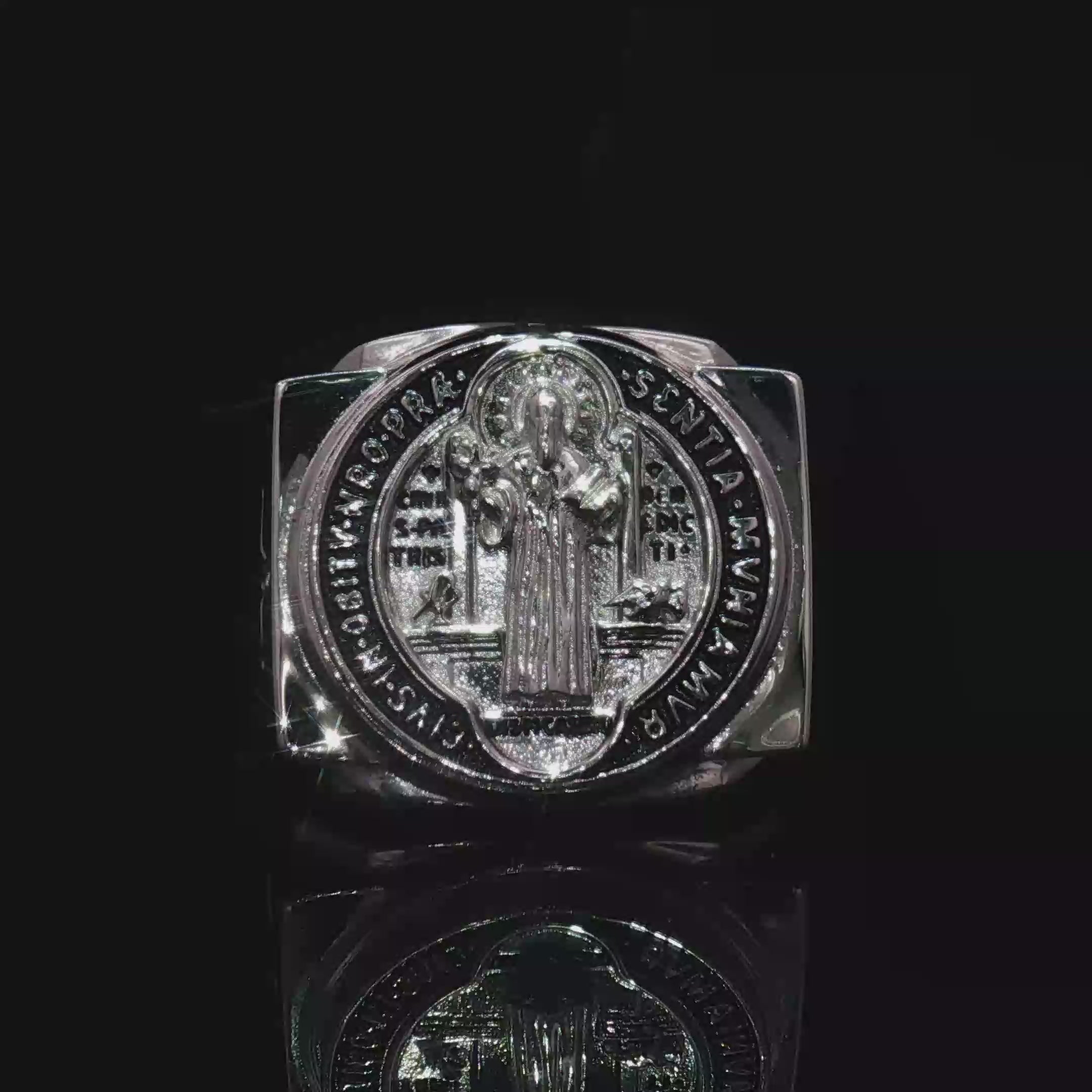 Saint Benedict Medallion Ring