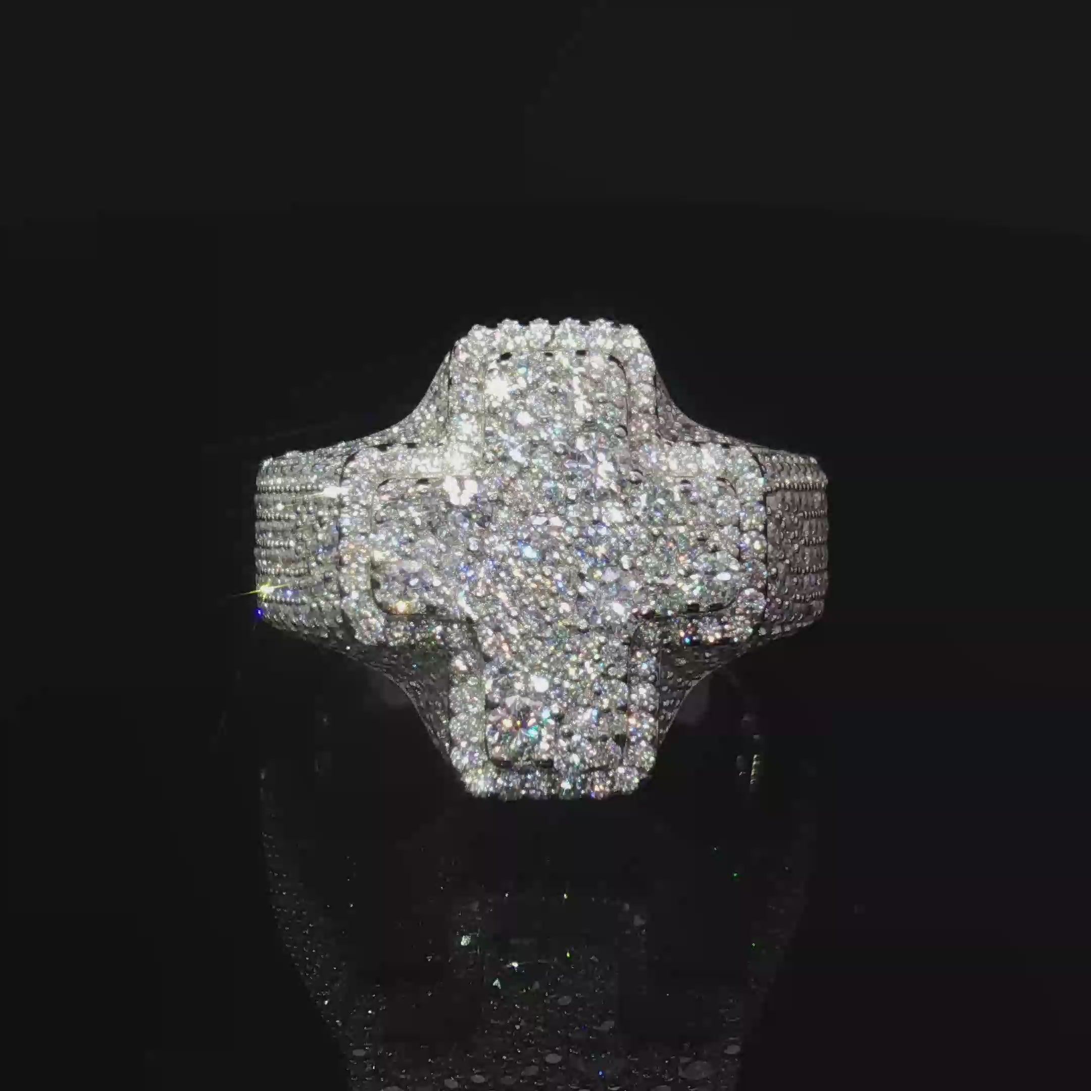 Royal Cross Moissanite Ring