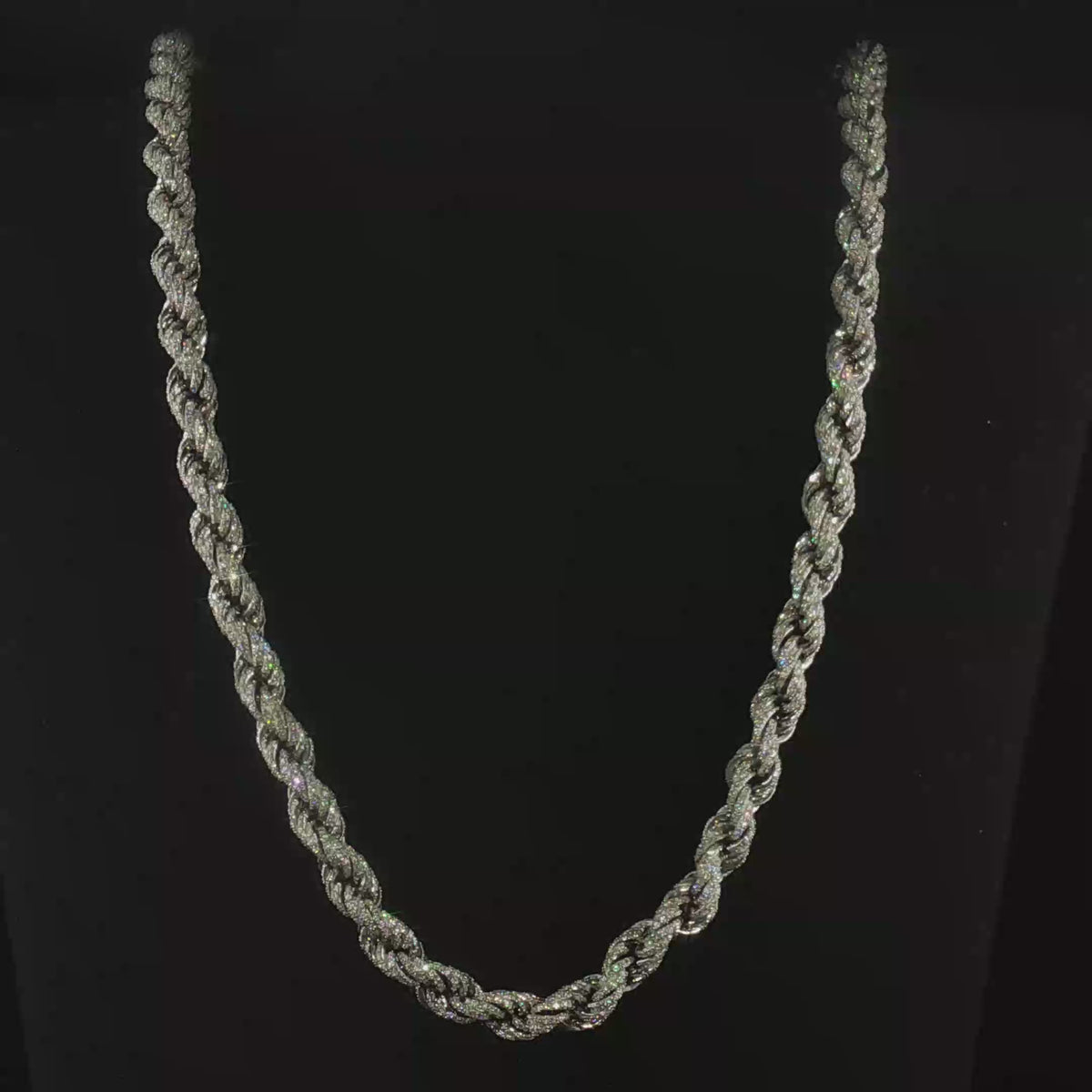 7mm Moissanite Rope Chain