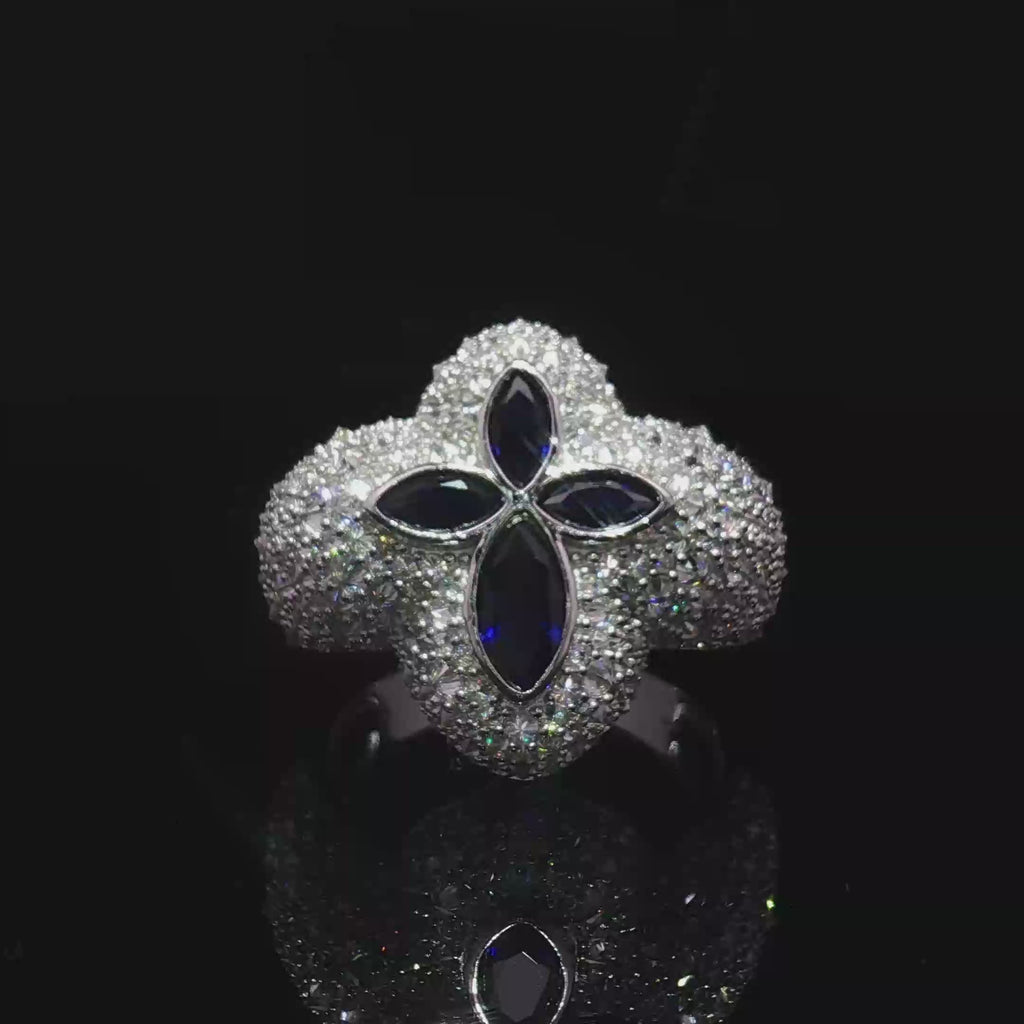 Ornate Pave Cross ring