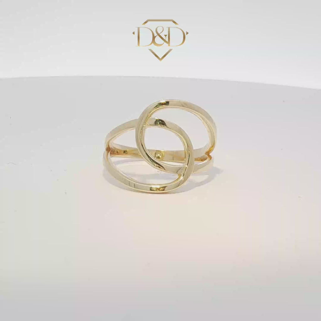 14k Modern Intertwined Ring