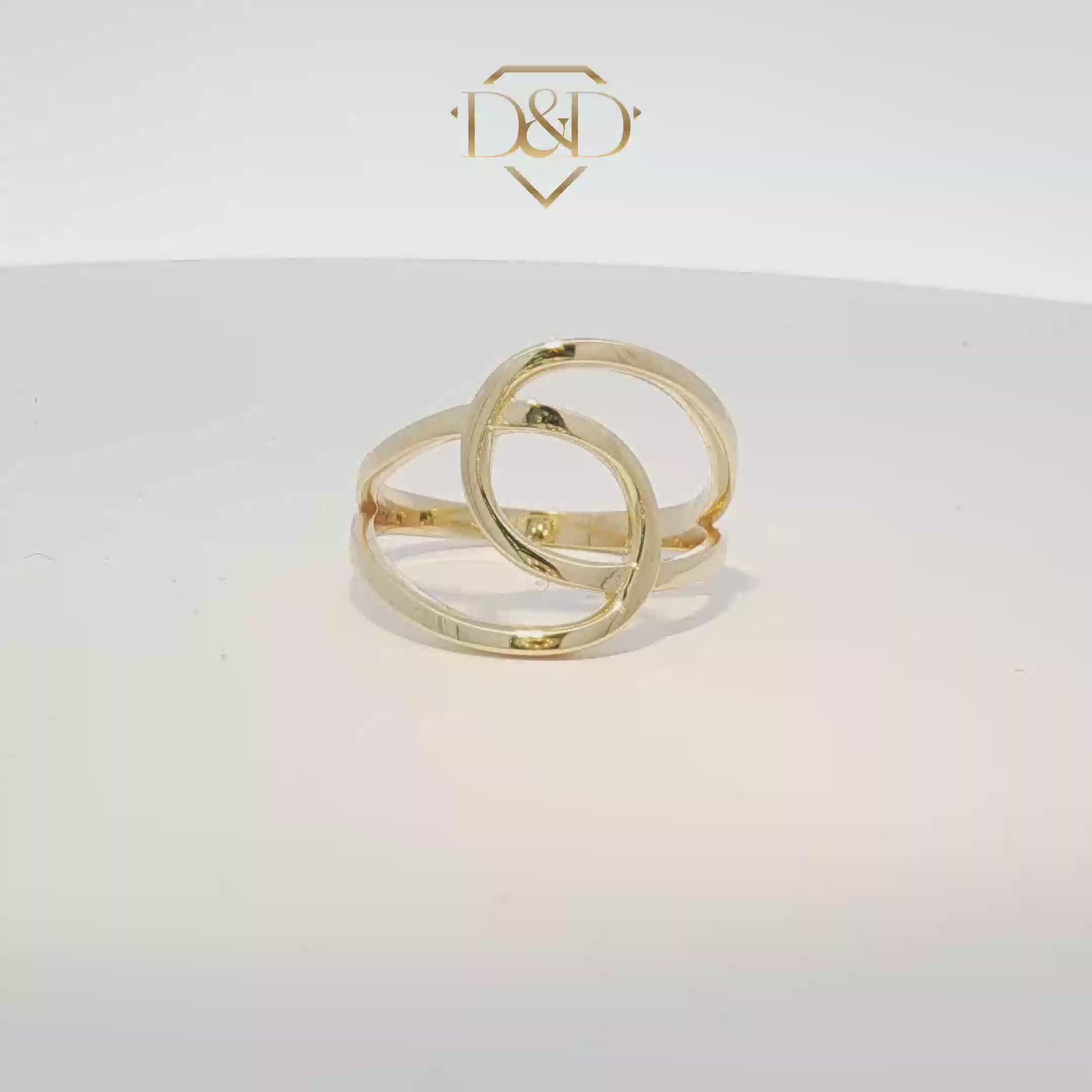 14k Modern Intertwined Ring