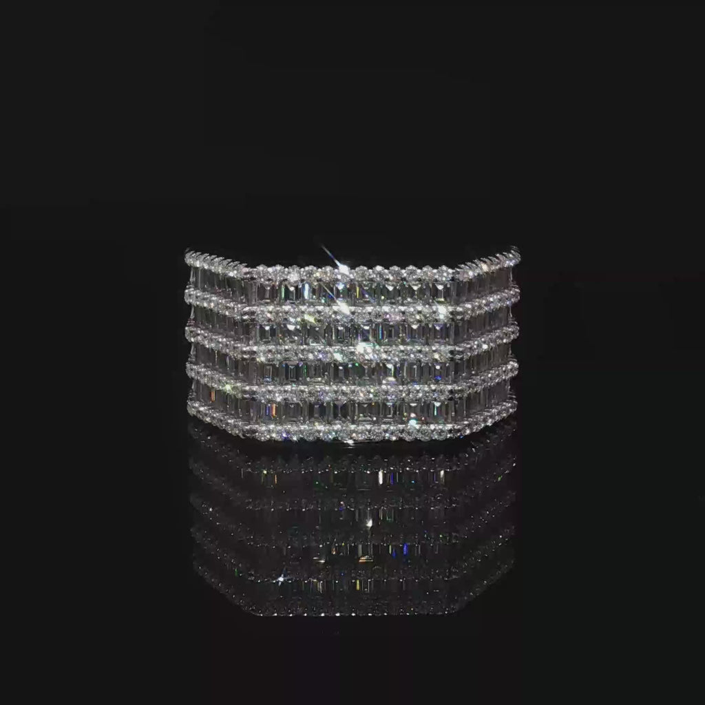 Modern Iced Out Band Ring