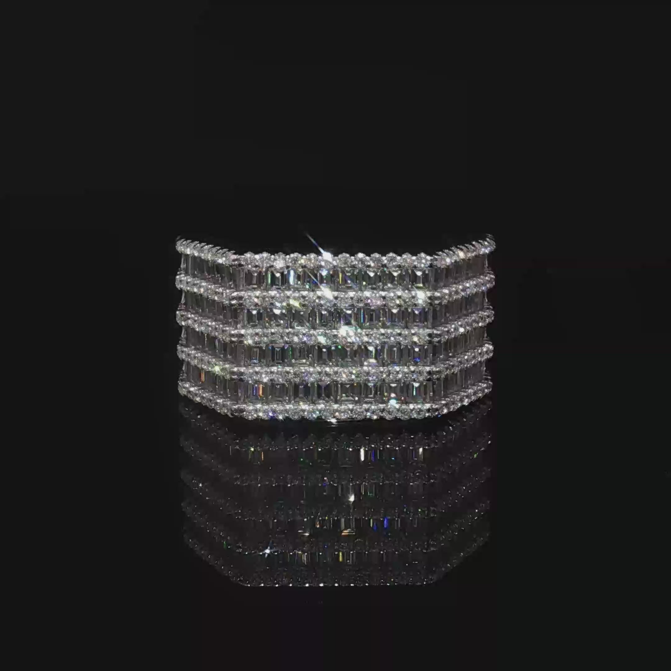 Modern Iced Out Band Ring