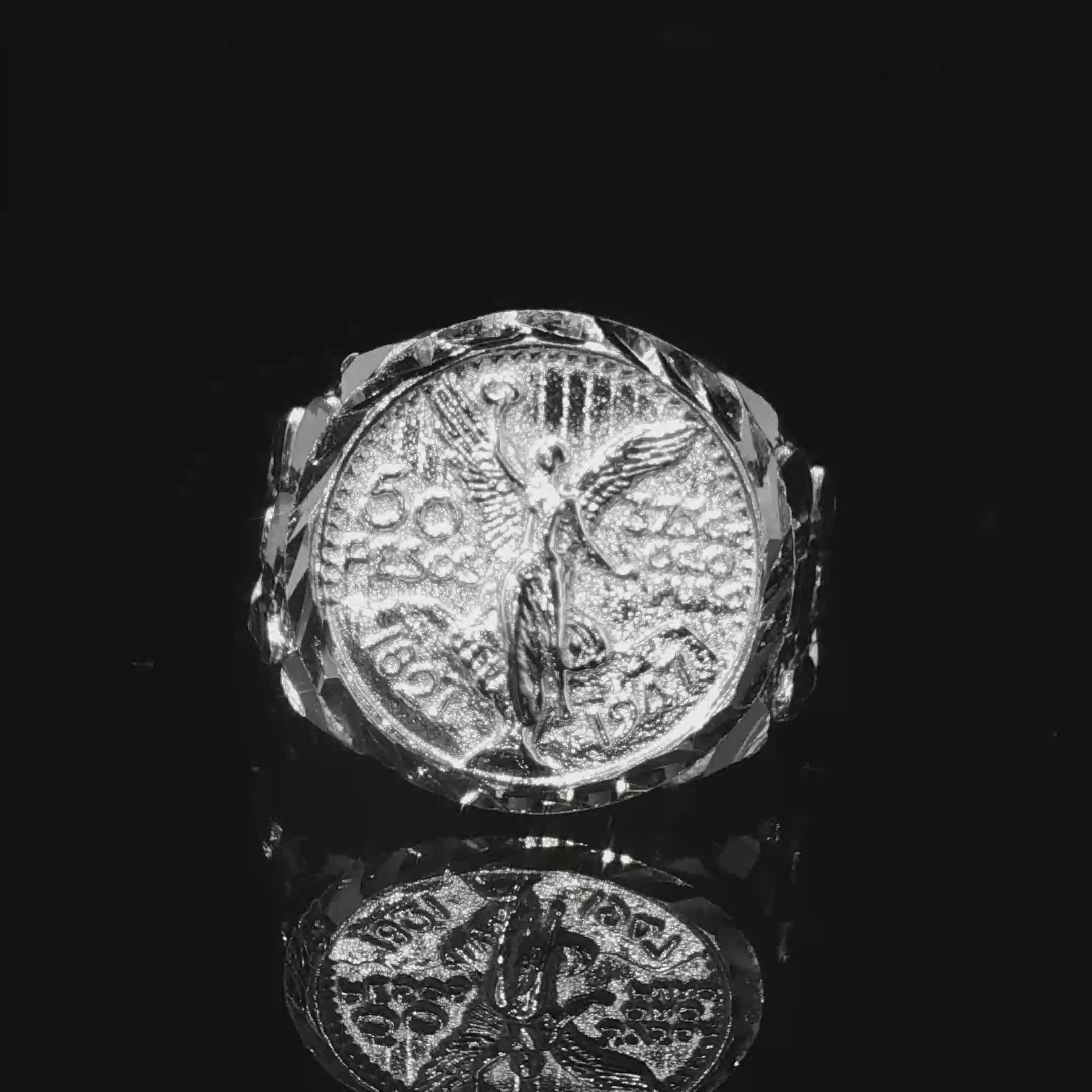 Large Centenario Nugget ring