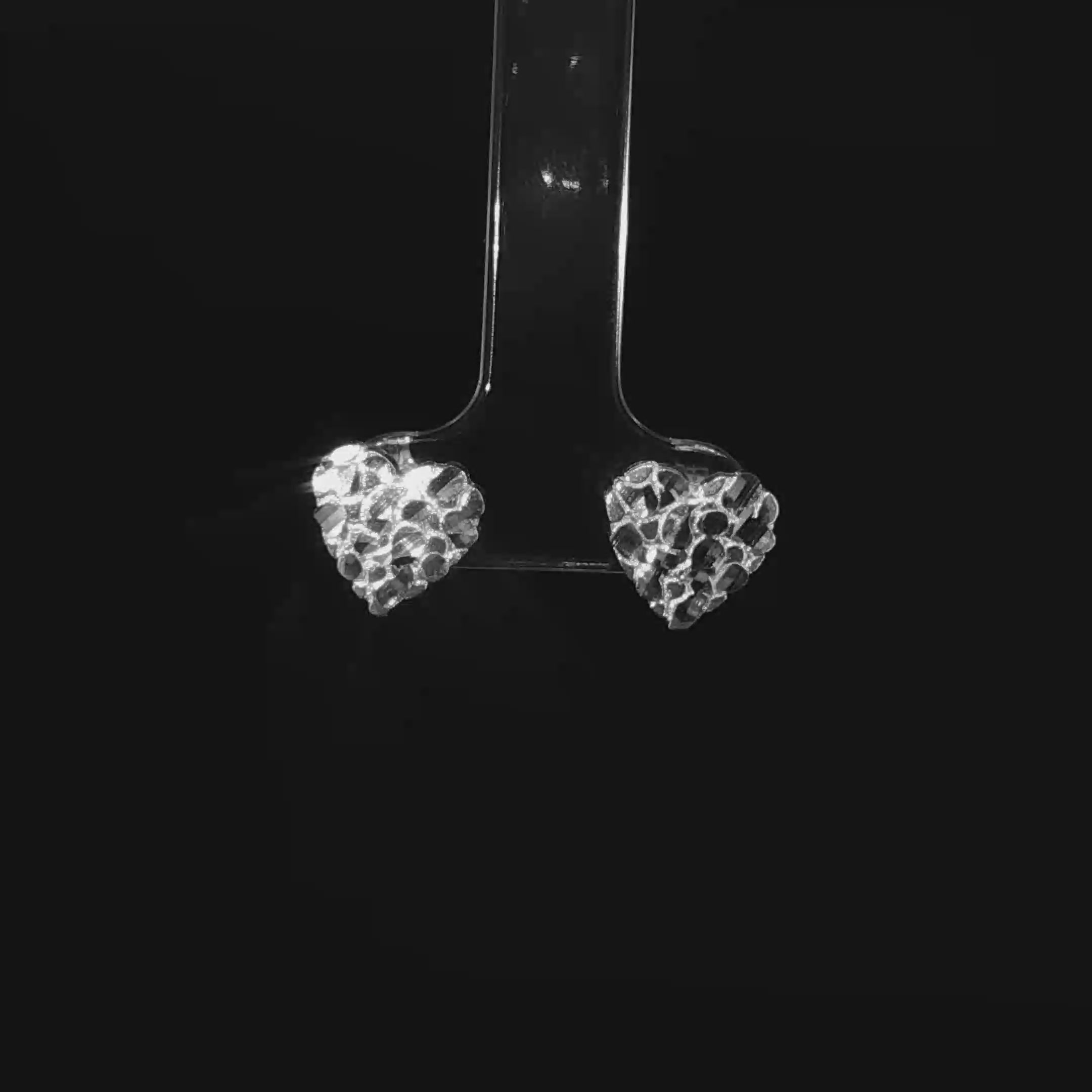 Heart Nugget Earring Studs