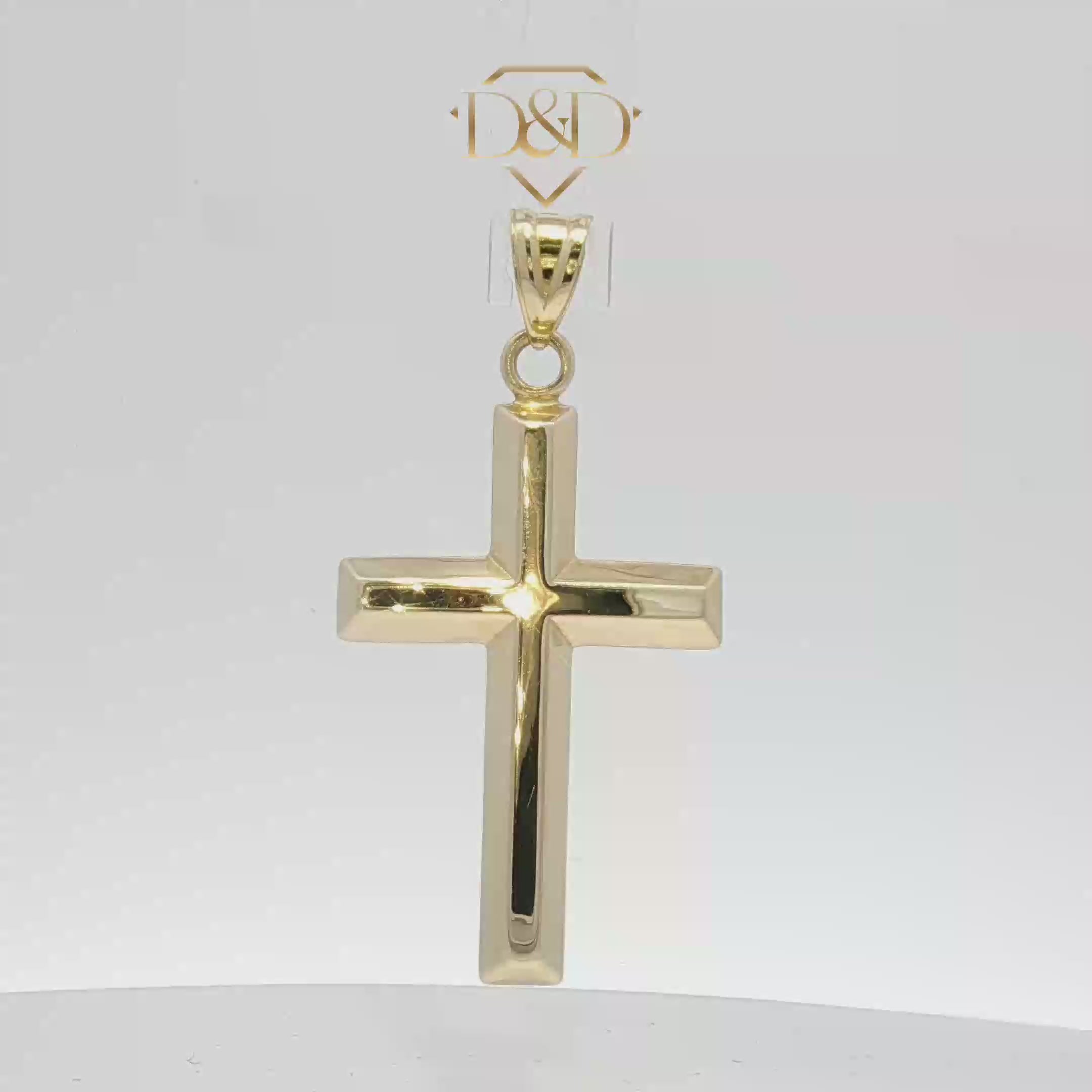 14K Classic Yellow Gold Cross Pendant