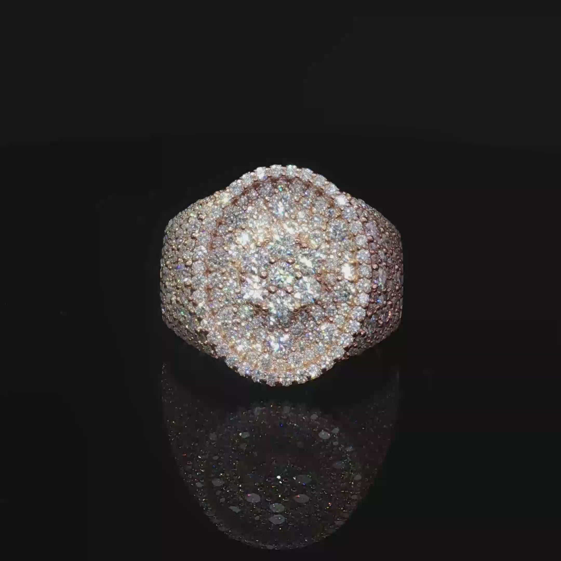 Mosaic Setting Cocktail Ring