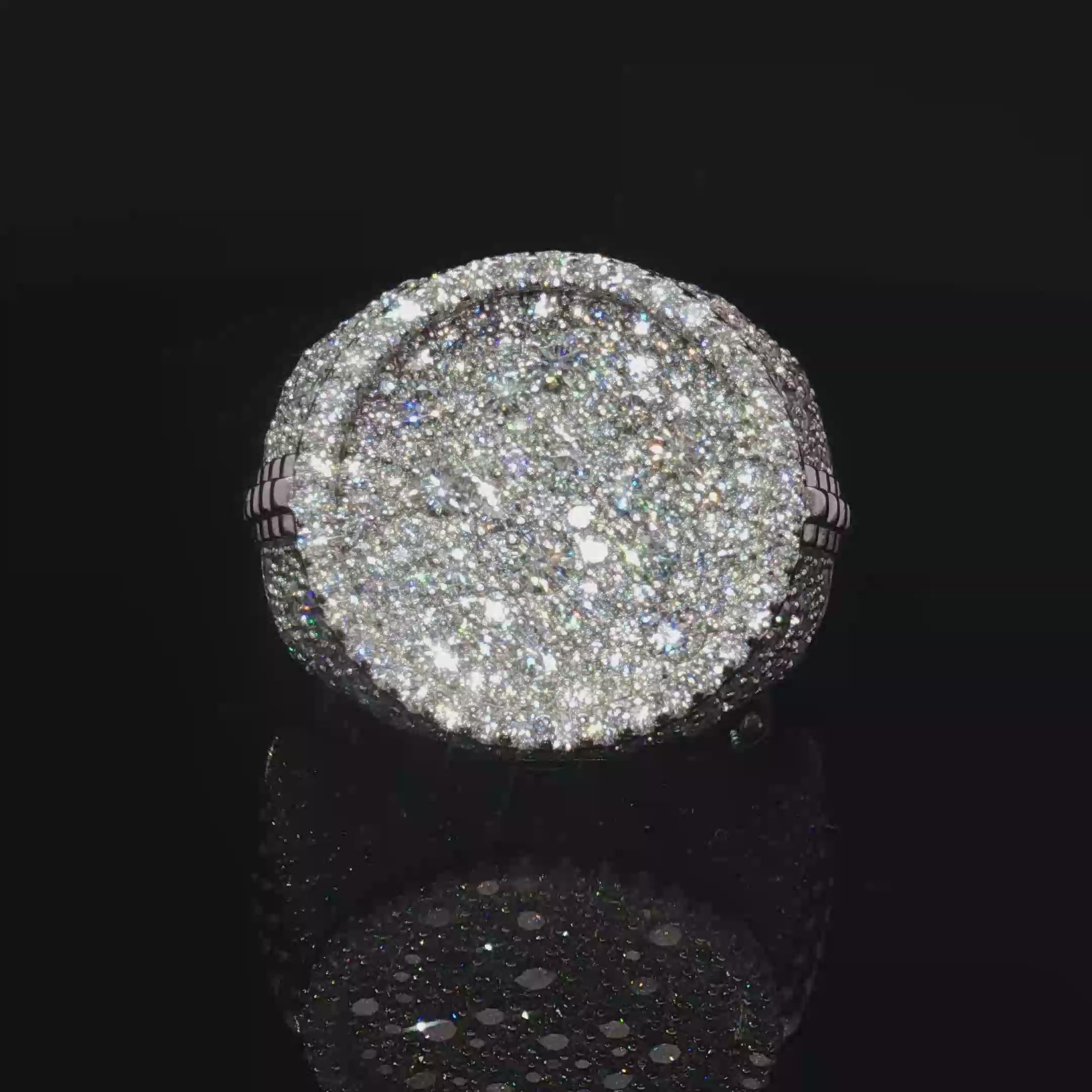 Mosaic setting Oval Statement Ring