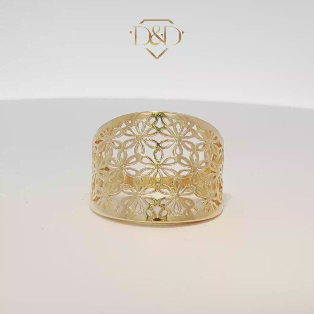 14K Floral Cut-Out Ring