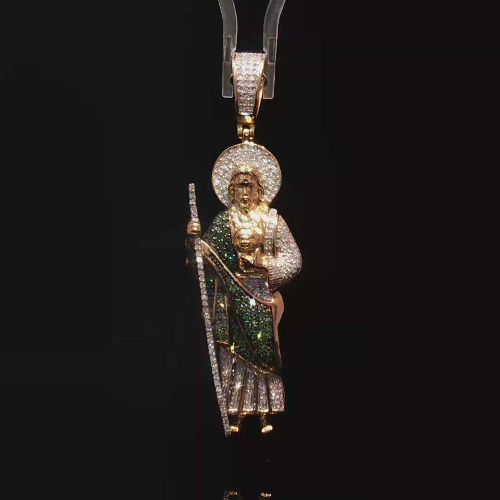 10K St. Jude Diamond Pendant