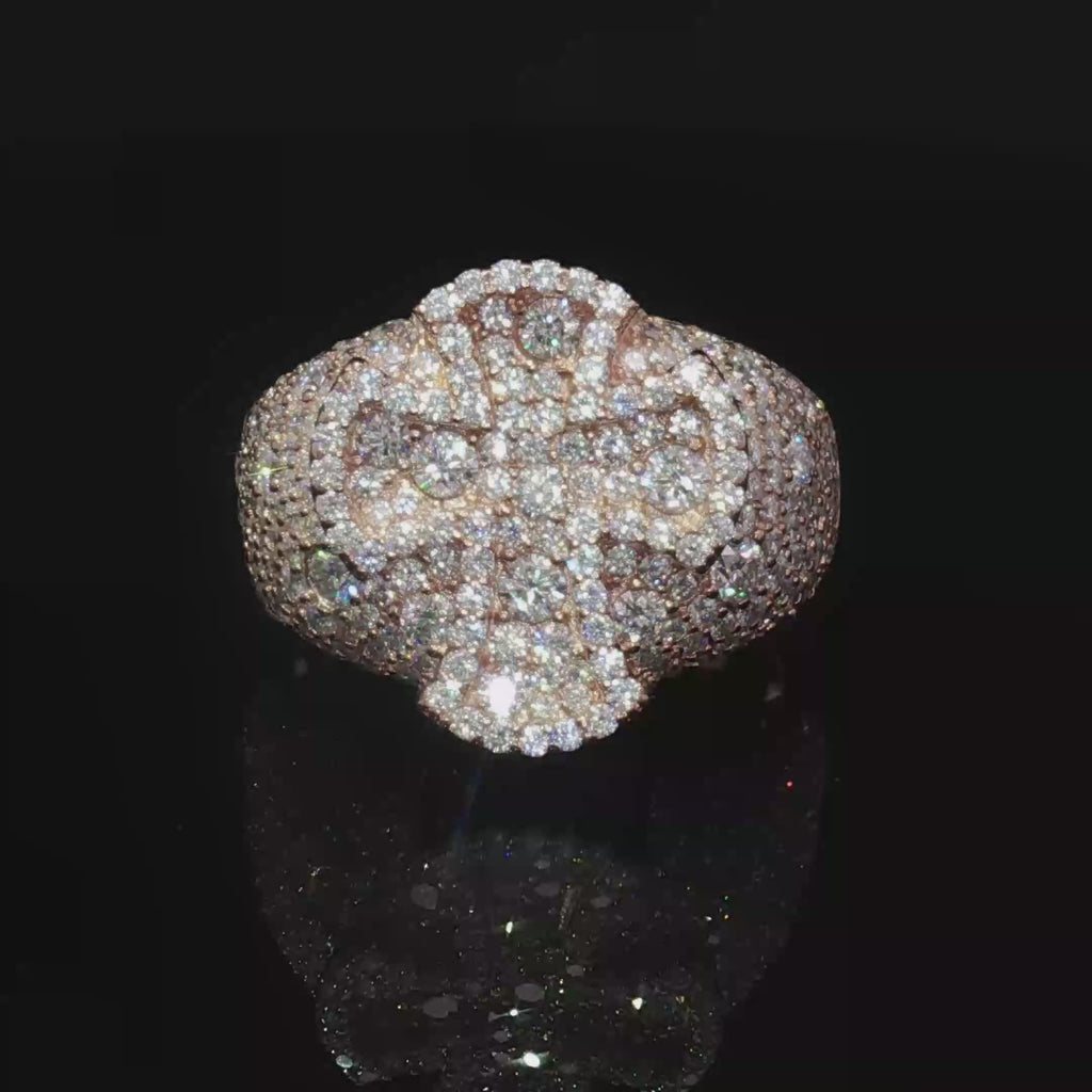 Iced out Cross ring