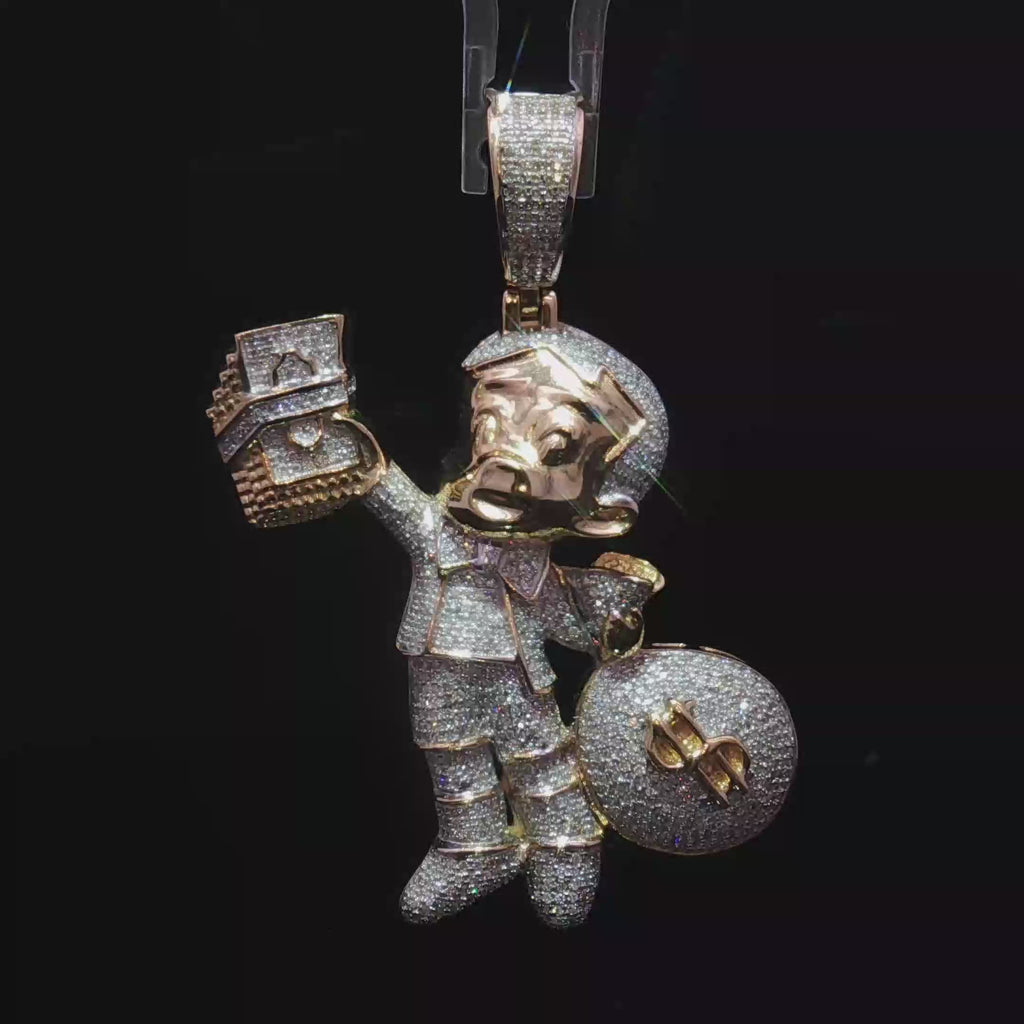 10k Richie Rich Diamond Pendant