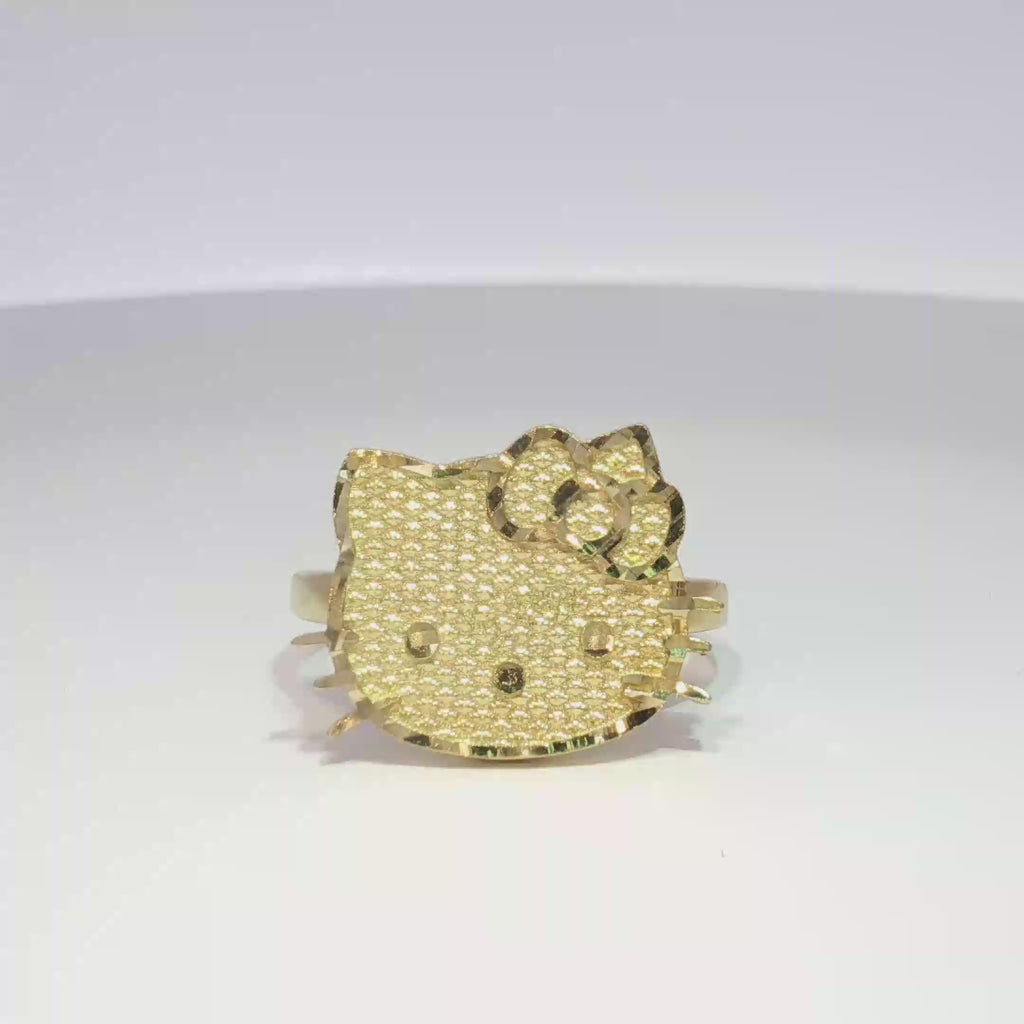 14K Hello Kitty Face Ring