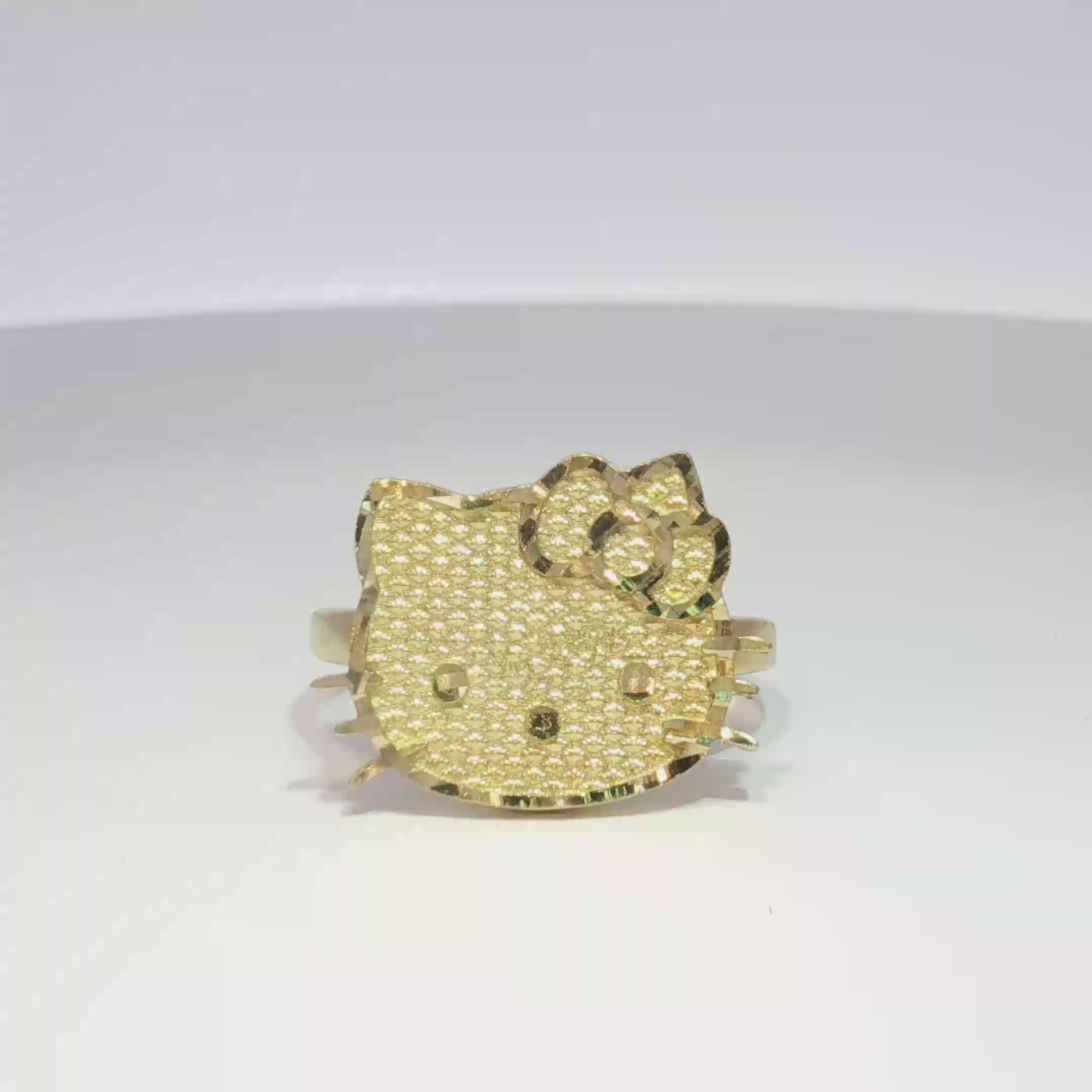 14K Hello Kitty Face Ring