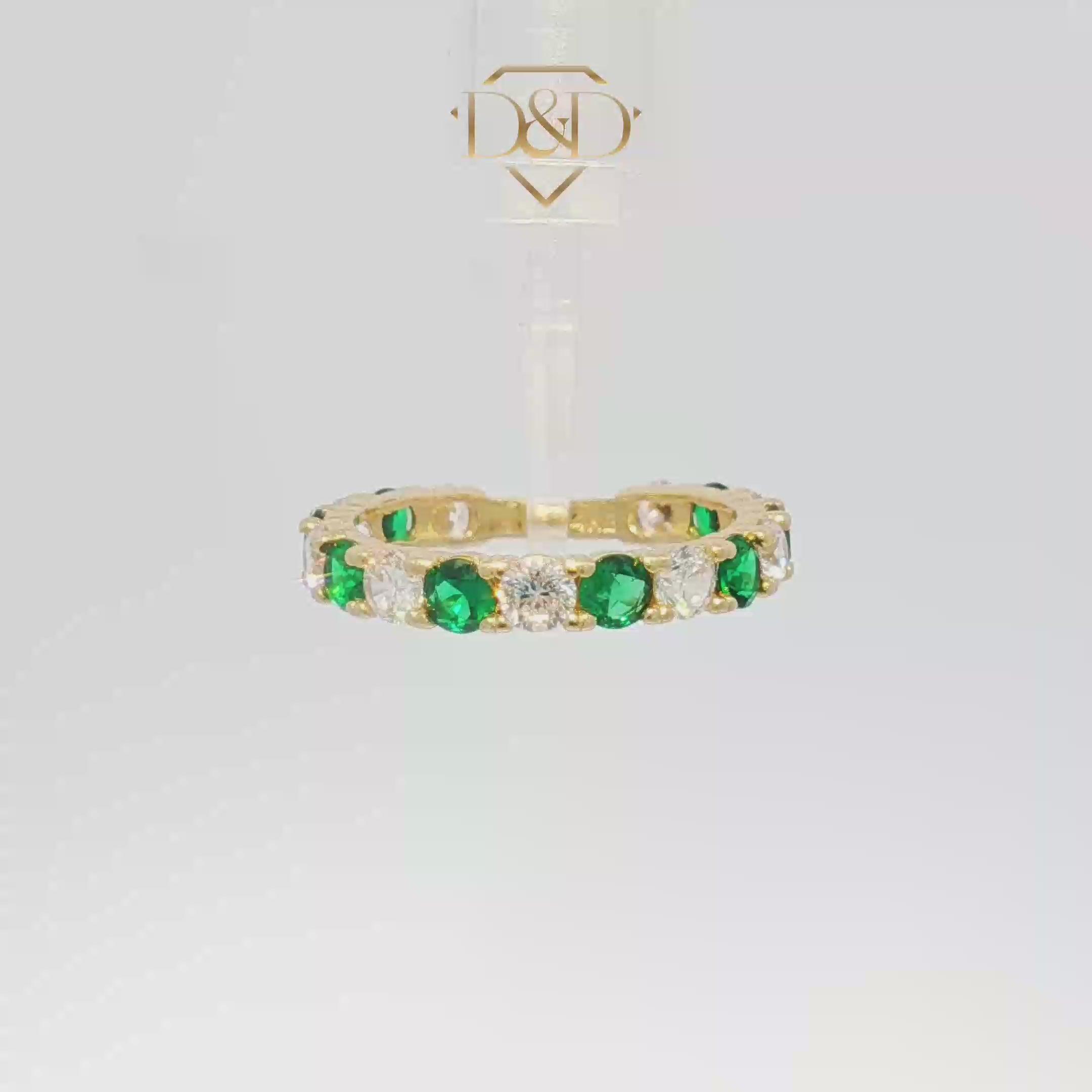 14k Eternity Ring with CZ's