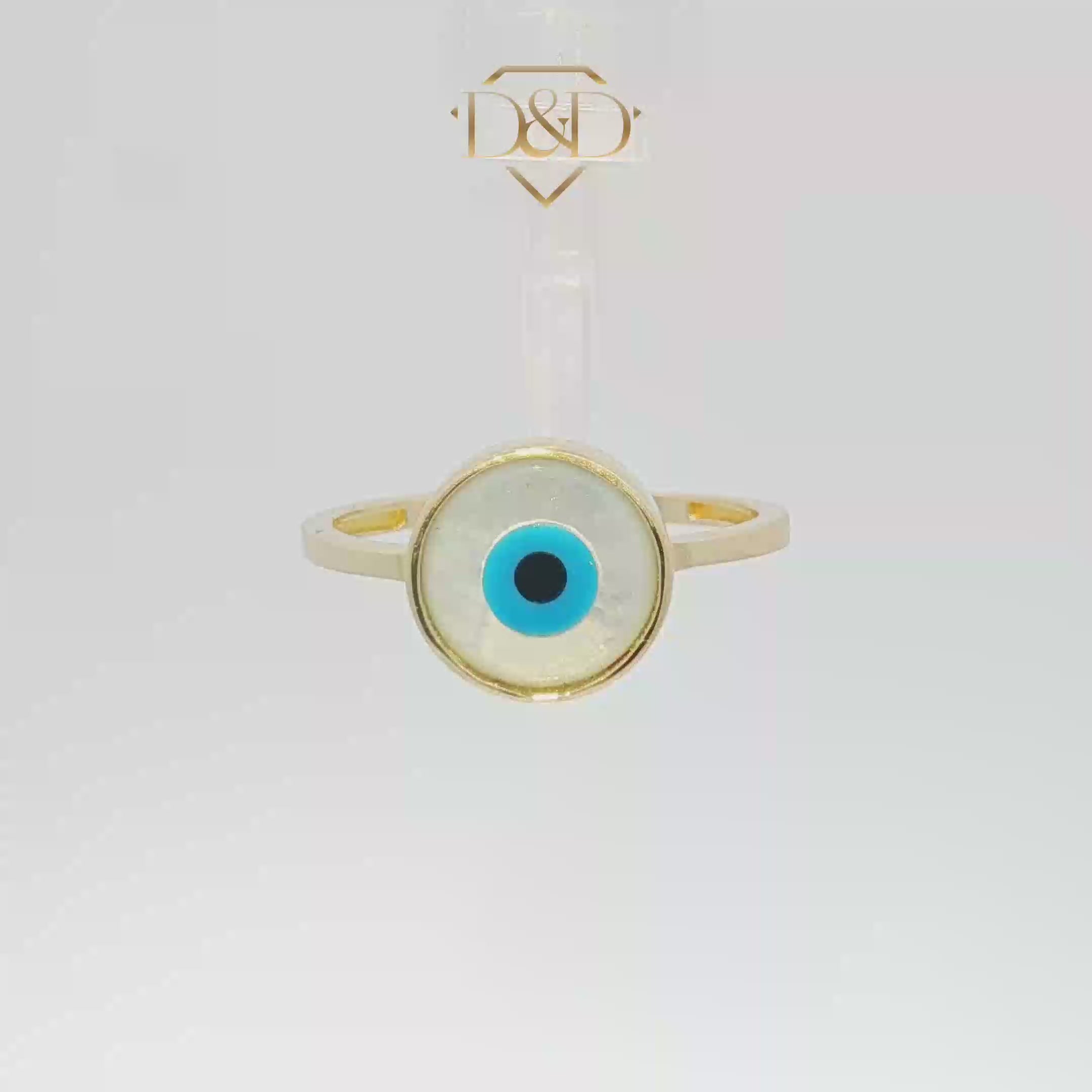 14k Blue EvIl Eye Ring