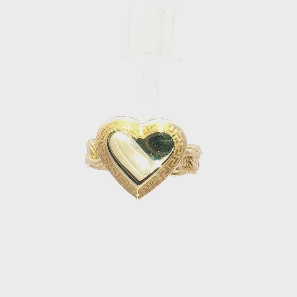 14k Heart-Shaped Customizable Statement Ring