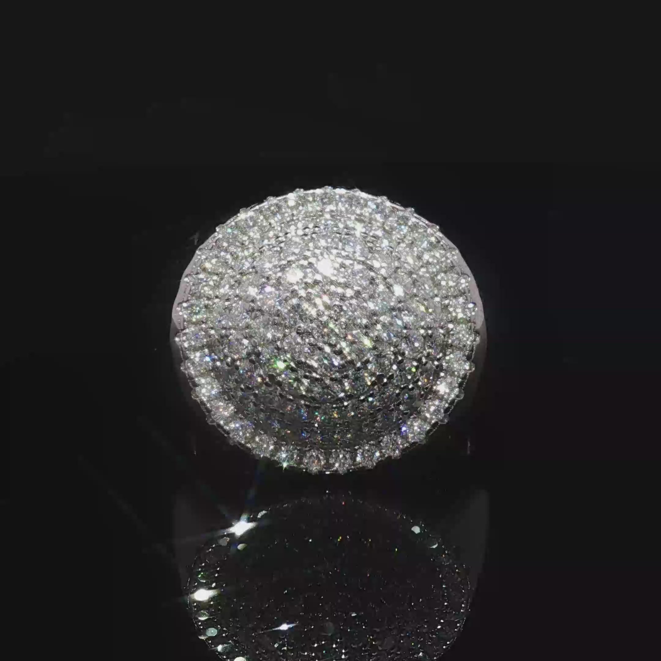 Pave Moissanite Dome Ring
