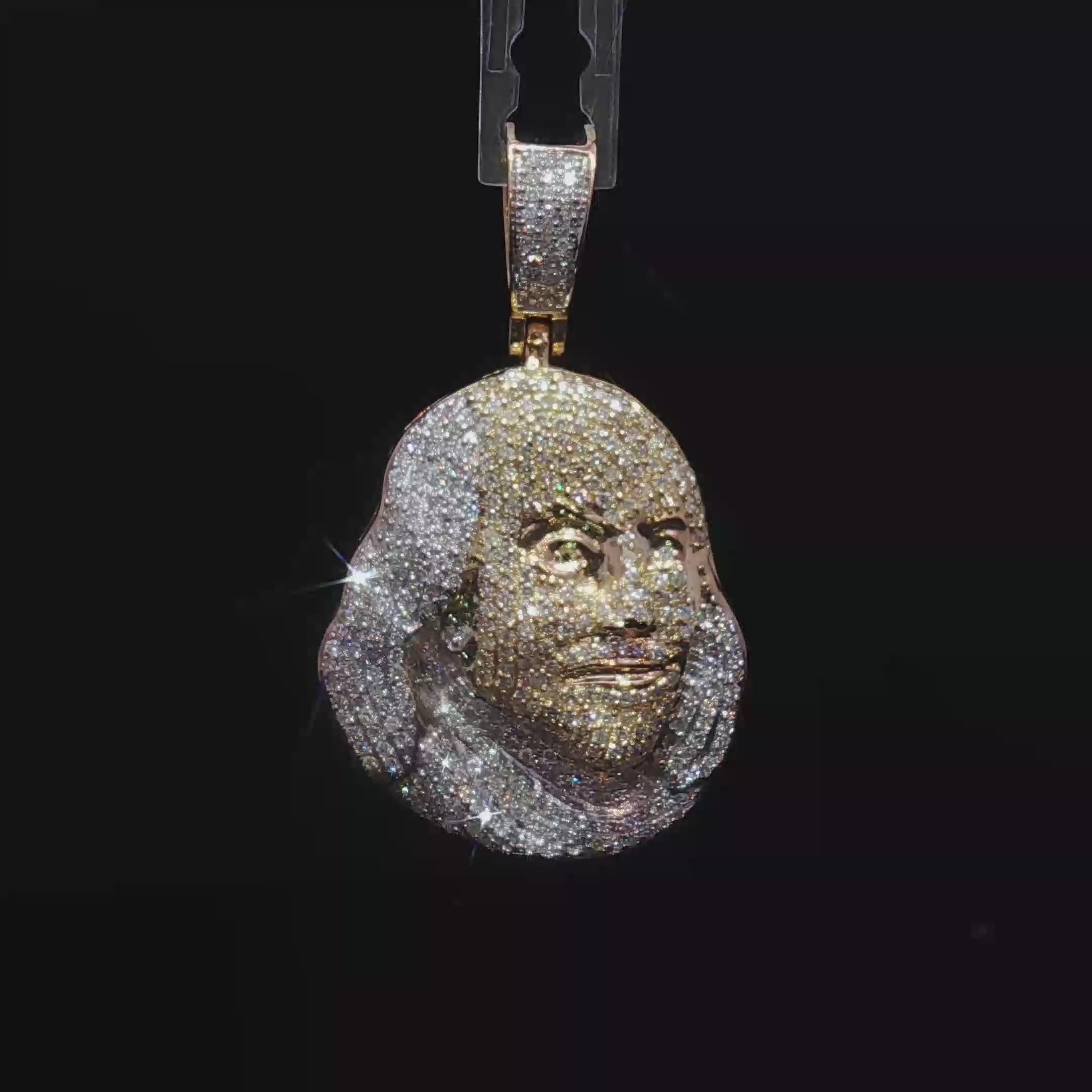 10k Benjamin Franklin Diamond Pendant