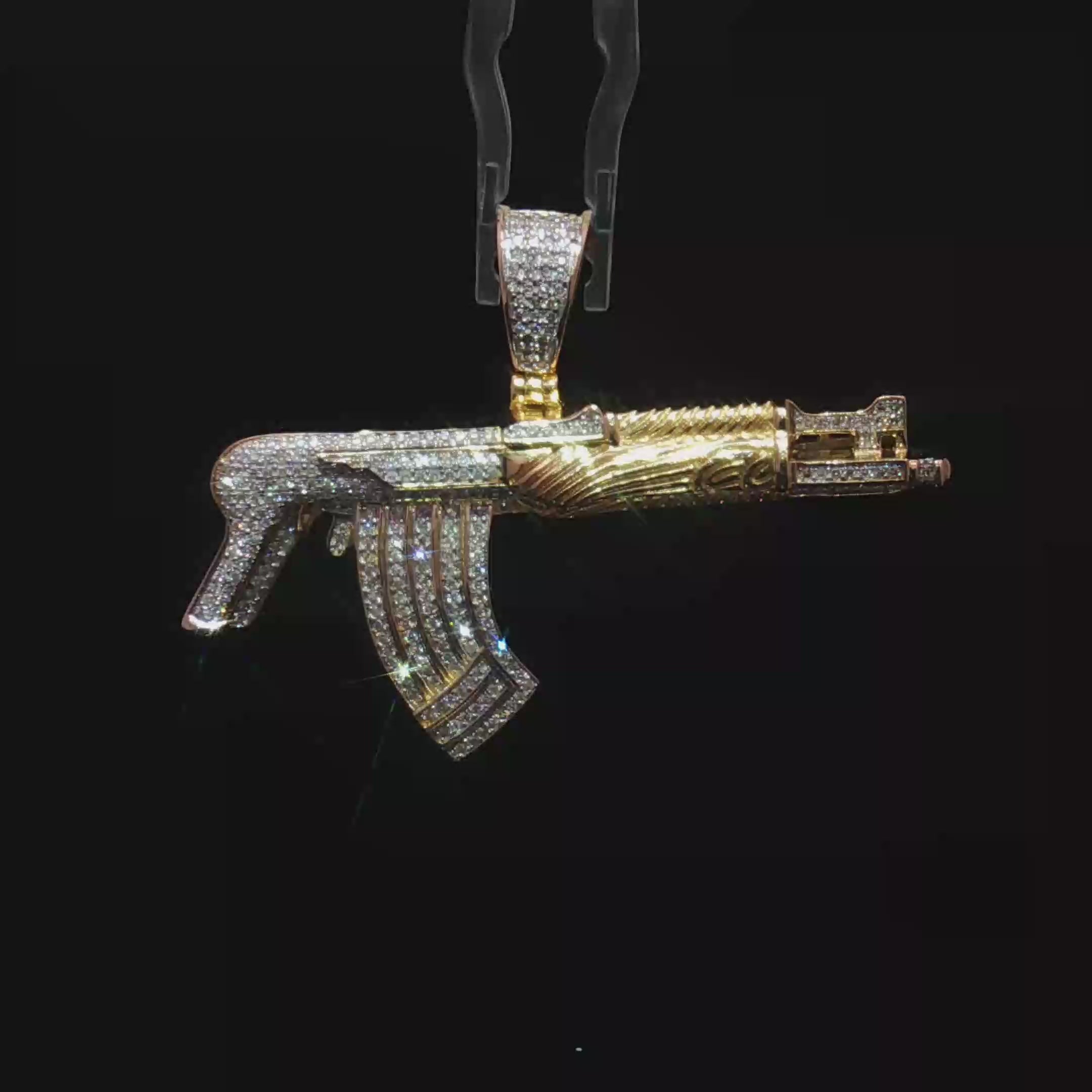 10k AK-47 Diamond Pendant