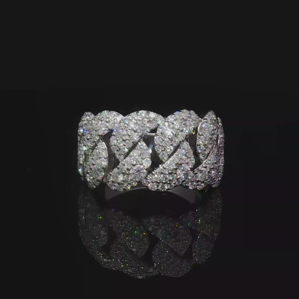 Mosaic Setting Cuban Ring