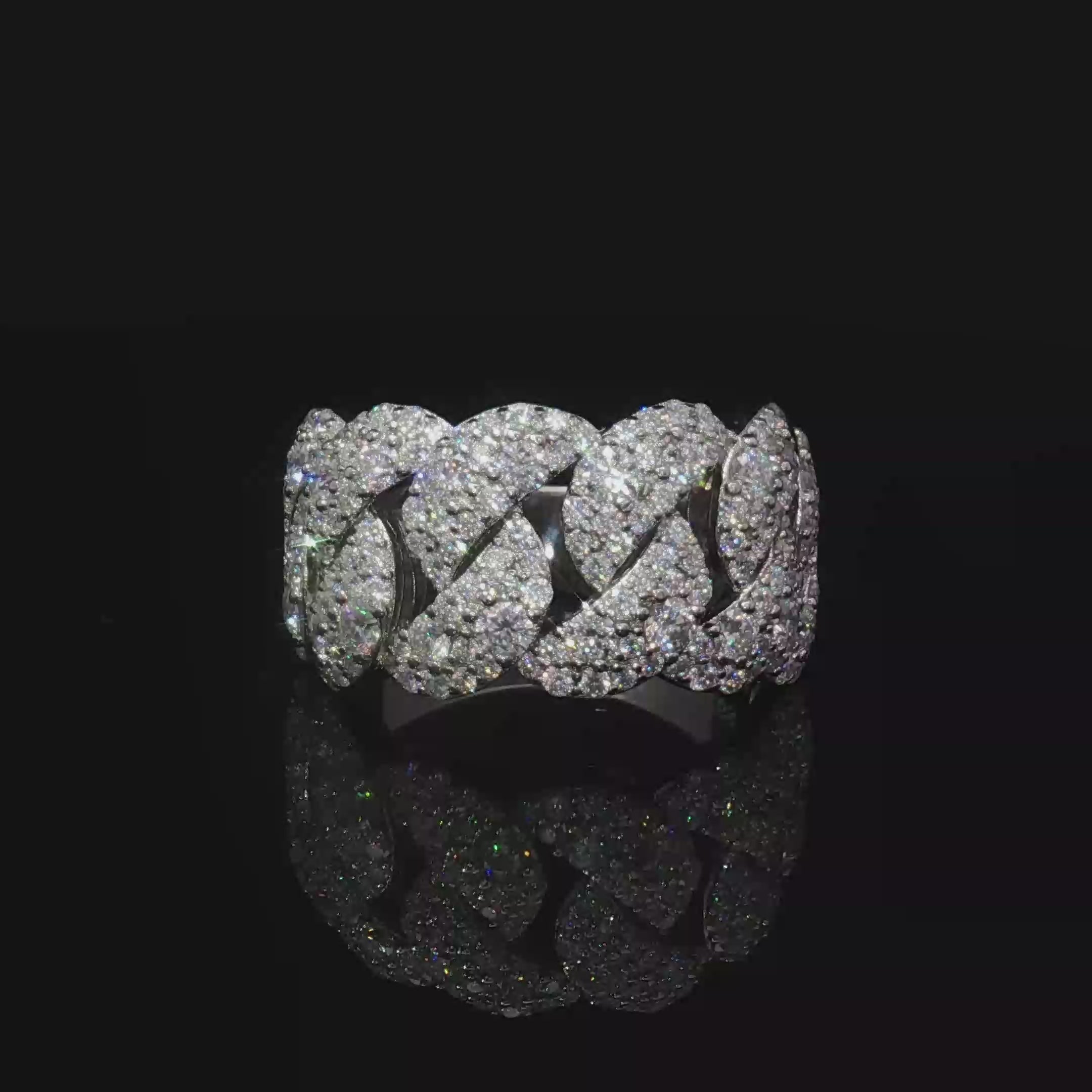 Mosaic Setting Cuban Ring