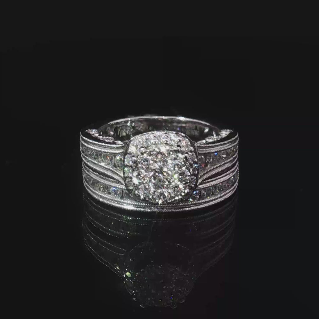White Gold Multi-Stone Diamond Ring