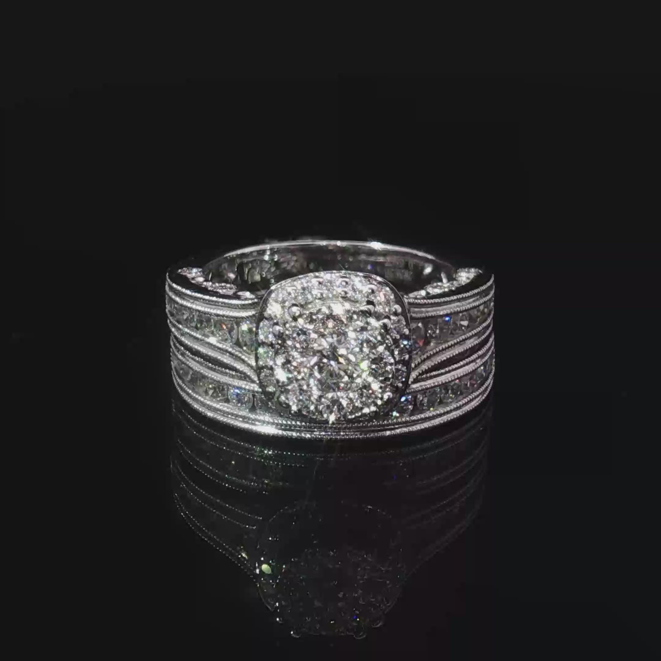 White Gold Multi-Stone Diamond Ring