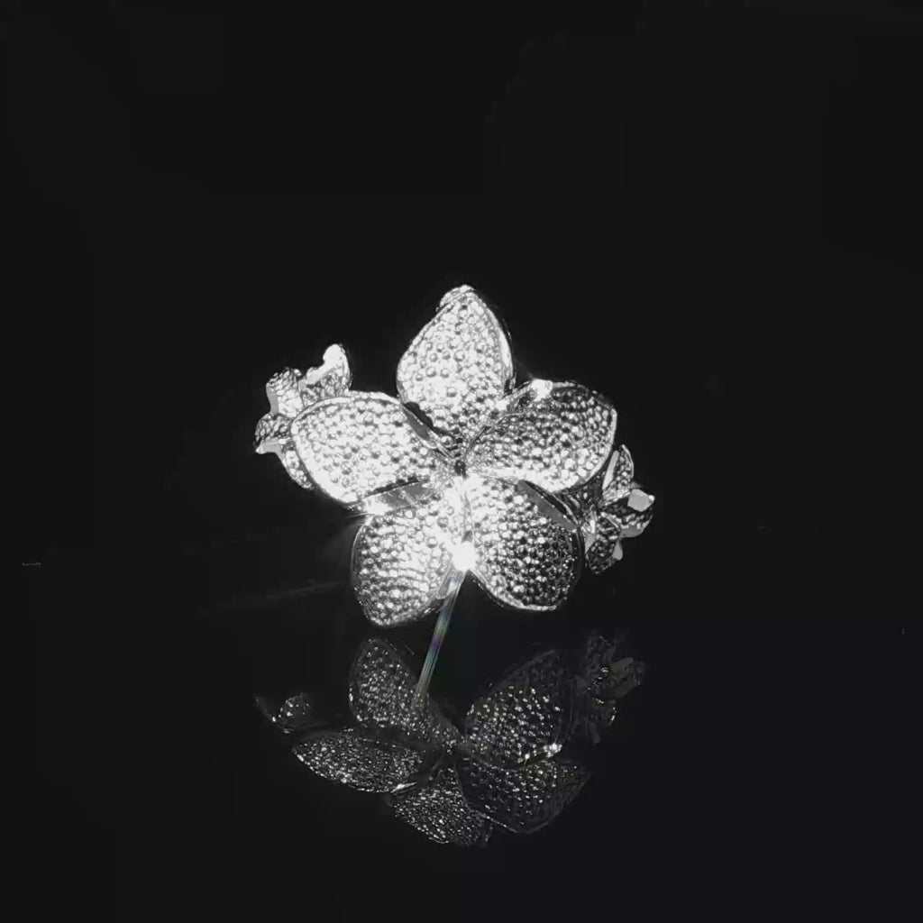 Large Tri Hibiscus Ring