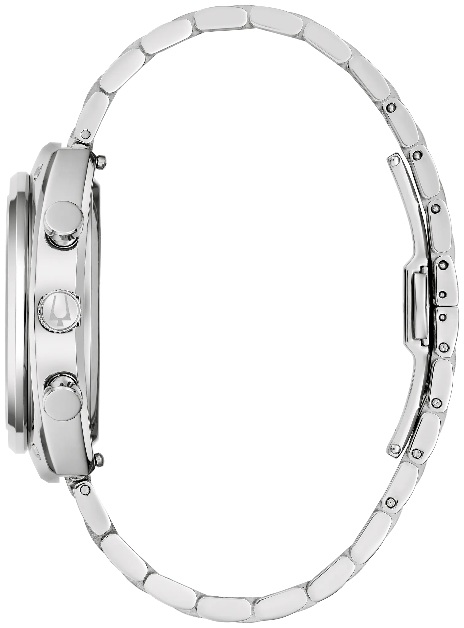 Bulova Shelby Racer Chronograph Silver-Tone Dial Stainless Steel Men's Watch 96K118