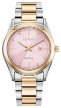 Citizen Sport Luxury Pink Dial Two-Tone Stainless Steel Women's Watch EW2706-58X