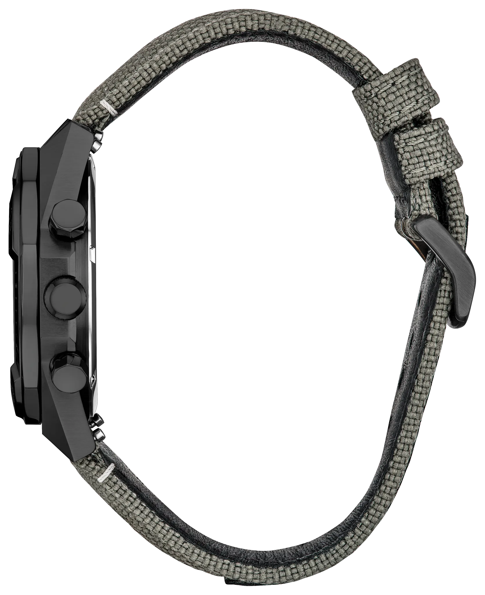 Citizen Nighthawk Gray Dial Nylon Strap Chronograph Watch CA0897-04H