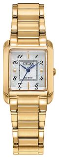 Citizen L Bianca White Dial Gold-Tone Stainless Steel Watch EW5602-57D