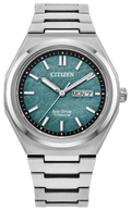 Citizen Zenshin Green Dial Super Titanium Bracelet Watch AW0130-85X