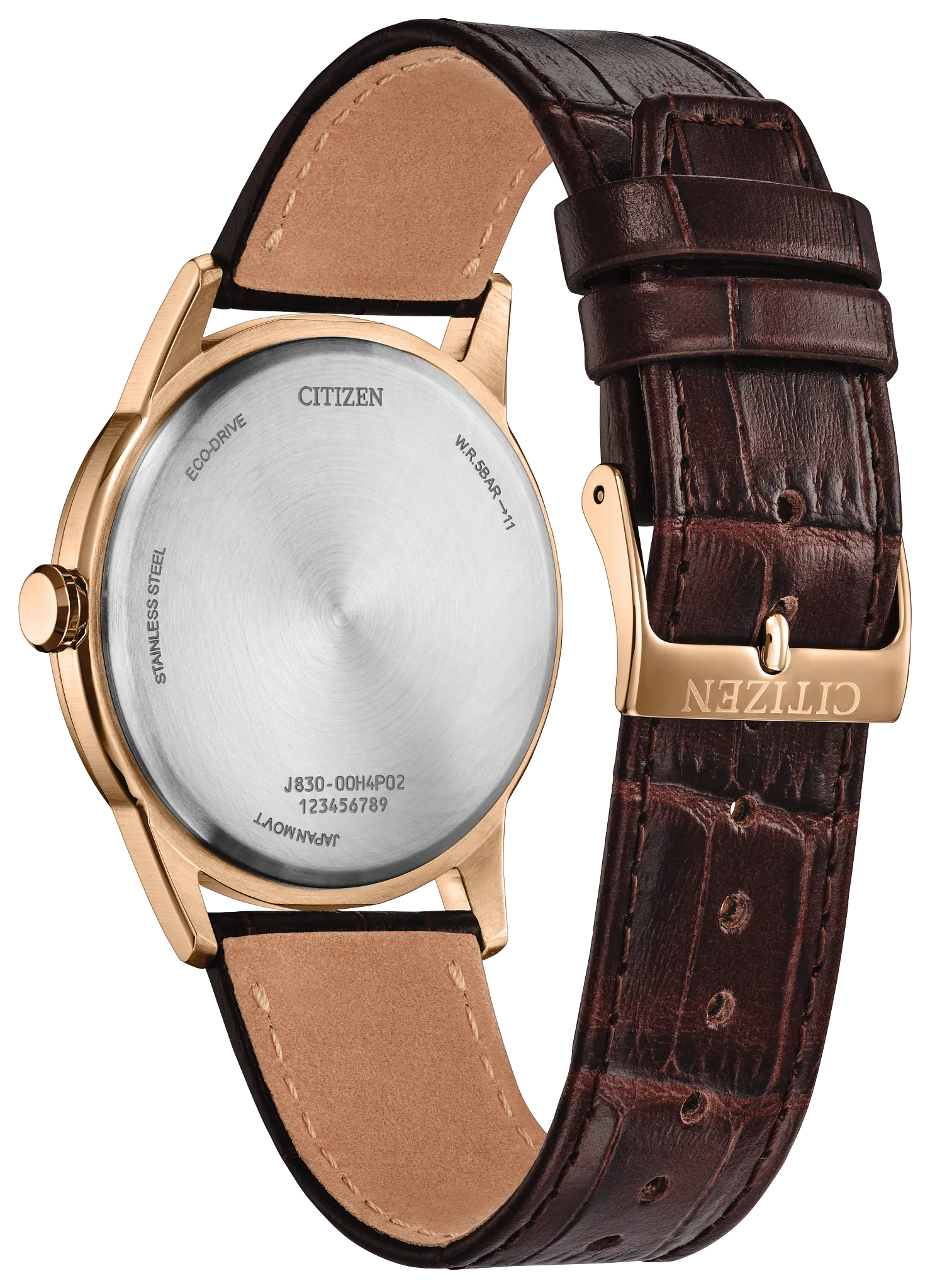 Citizen Rolan Brown Dial Leather Strap Watch AW2113-16X